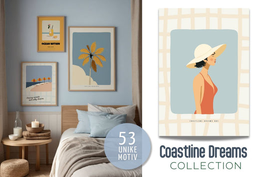 Coastline Dreams Collection – en serie på hele 53 unike motiver inspirert av strandliv, retro estetikk og sommerens lune ro.