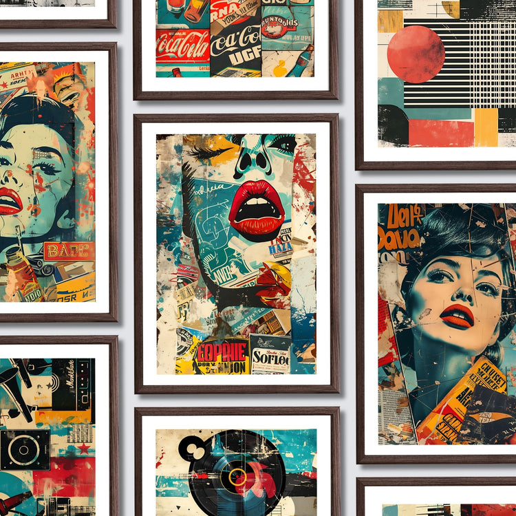 CAPTIVATING COLLAGES GRAFISK KUNST