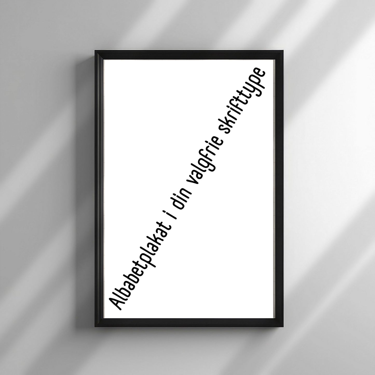 Alfabetplakat i din valgfris skrifttype.