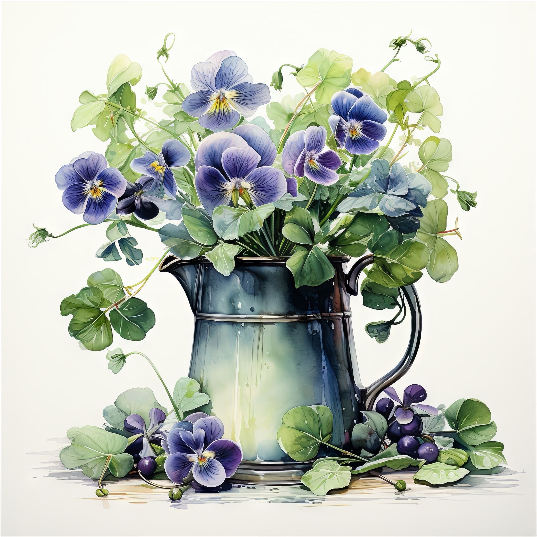 Disse unike kortene er laget som grafiske illustrasjoner i akvarell, og fanger den delikate skjønnheten av botaniske motiver som planter og blomster. Hvert sett inneholder 10 ulike motiver i fargenyanser i blått.