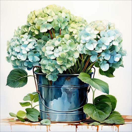 Våre "Blomster i Blått" plakat og lerret er vakkert designet med grafiske illustrasjoner i akvarell, som fremhever botaniske motiv av planter og blomster i nyanser av blått.