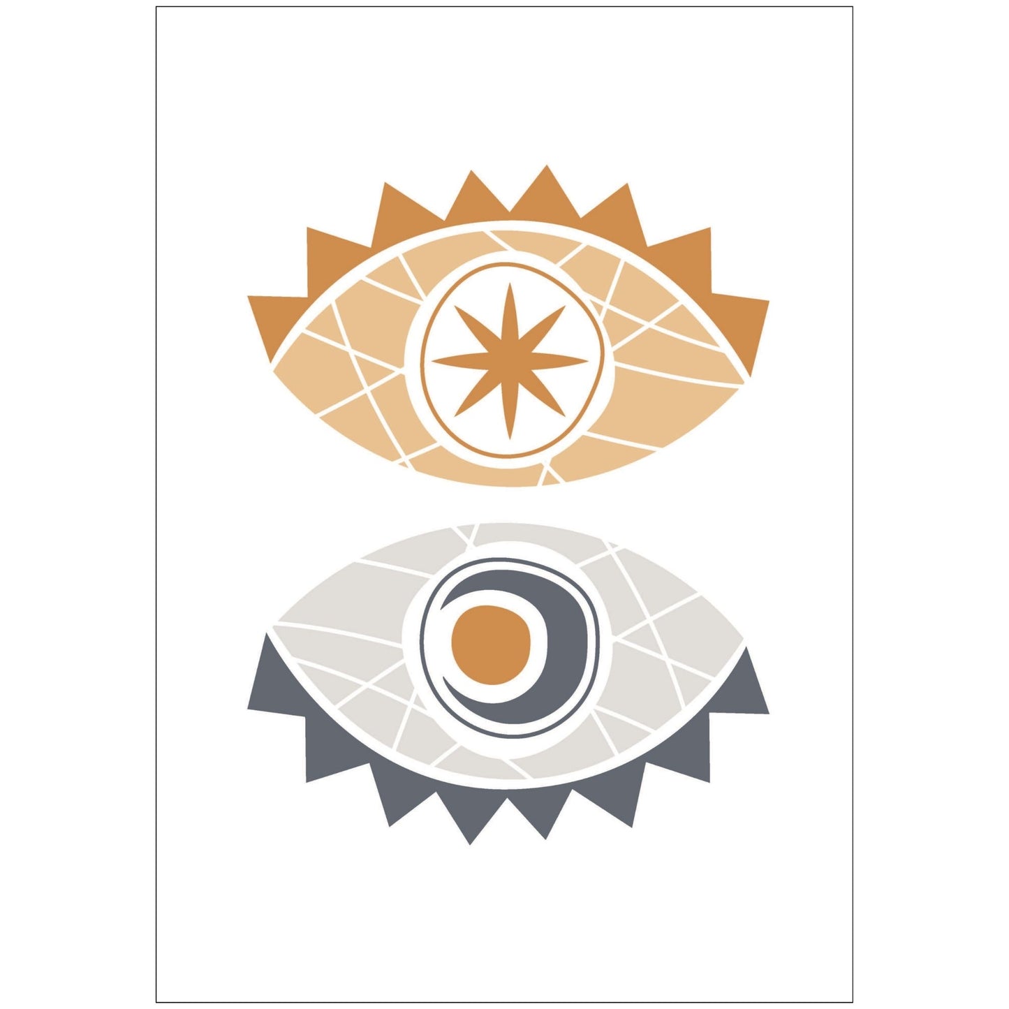 Dette kunstverket er inspirert av moderne minimalistisk design med innslag av naturlige former og fargetoner, perfekt for deg som ønsker å skape en varm og innbydende atmosfære.