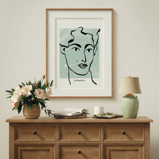 CONTEMPO FACE - ABSTRAKT PORTRETT PLAKAT