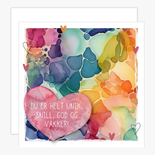 DU ER HELT UNIK No2 - KORT