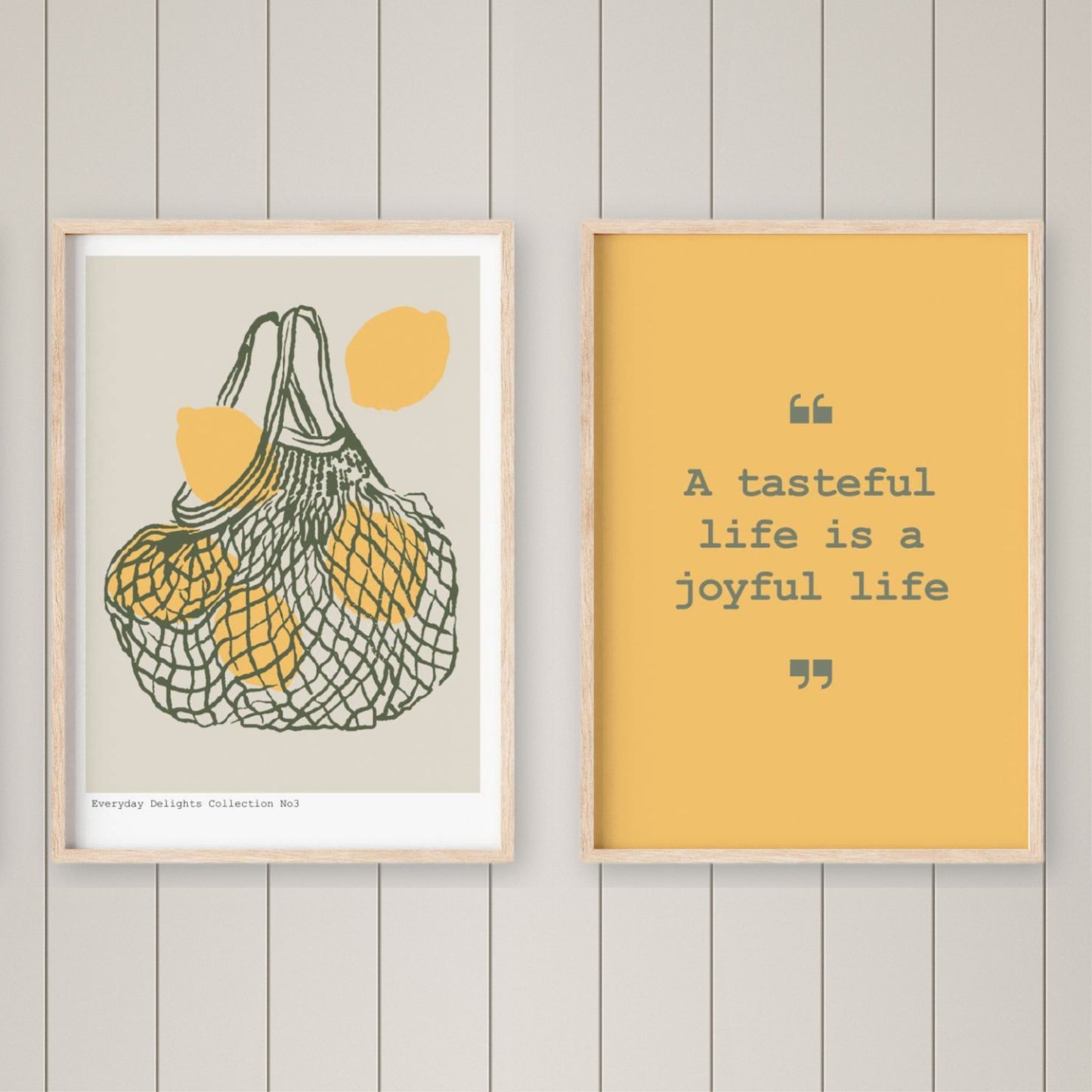 Everyday Delights No3 og Every Delights tekstplakat Gul