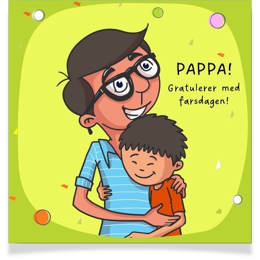 Et lyst og fargerikt kort som stråler av takknemlighet og glede.