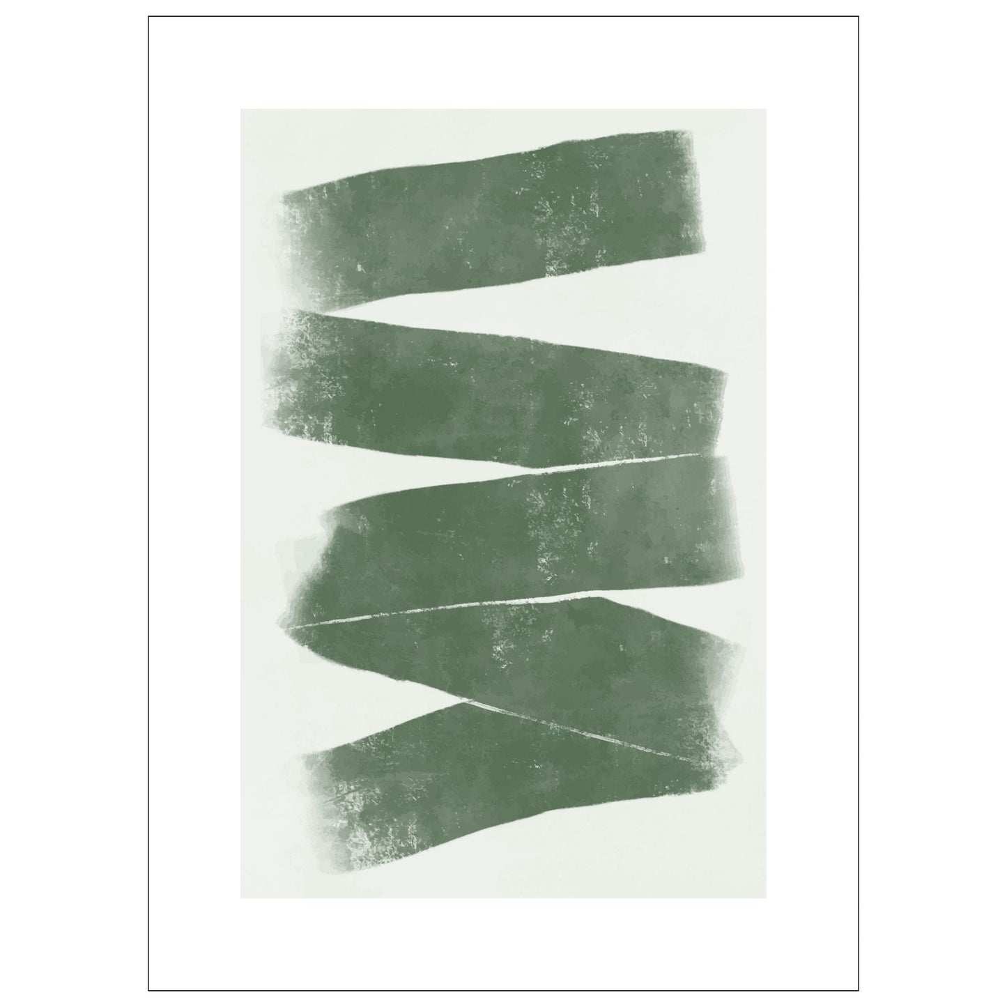 Green Abstract plakat. Med sine beroligende grønne toner og sofistikerte design, tilfører denne plakaten en følelse av ro og harmoni til ethvert rom.