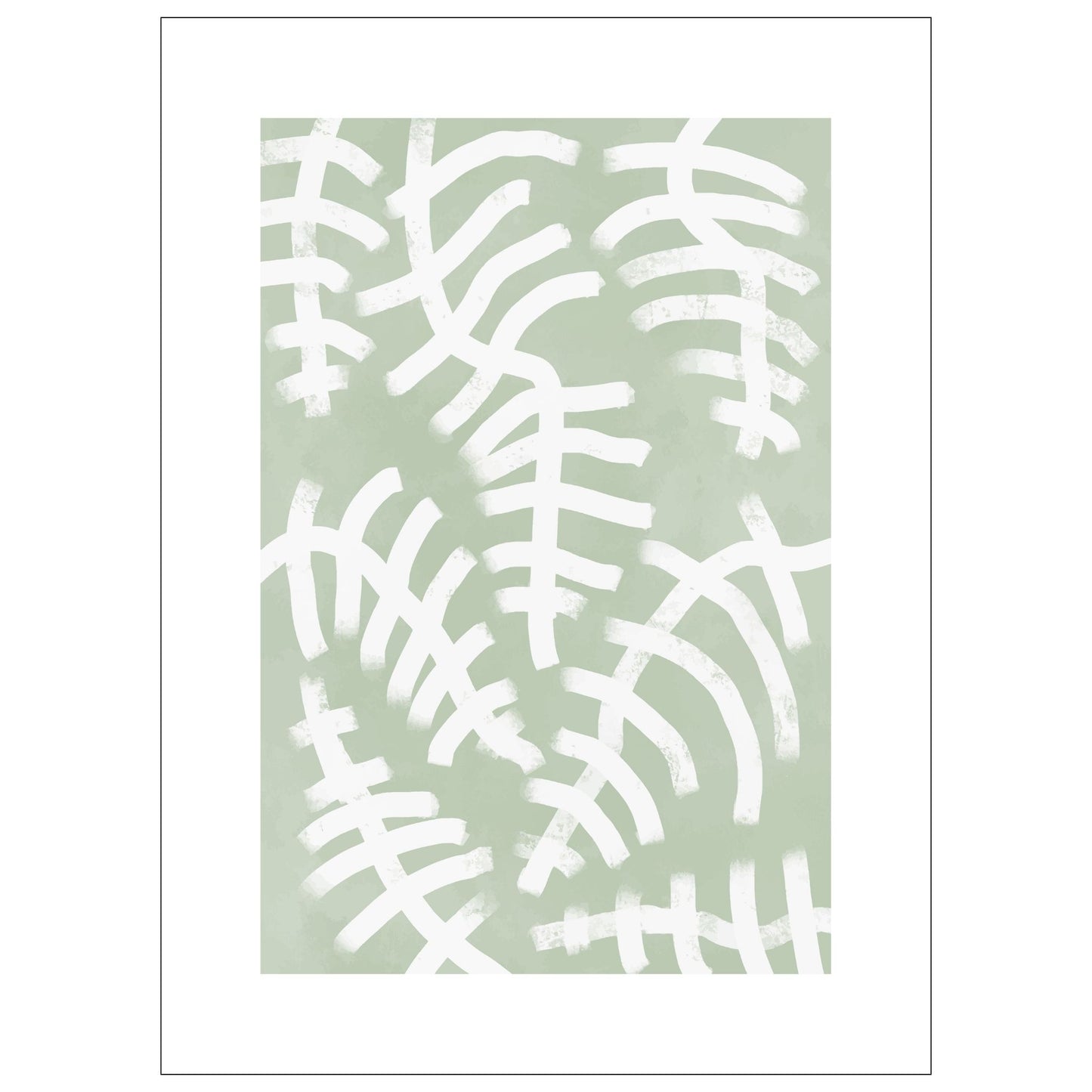 Green Abstract plakat. Med sine beroligende grønne toner og sofistikerte design, tilfører denne plakaten en følelse av ro og harmoni til ethvert rom.