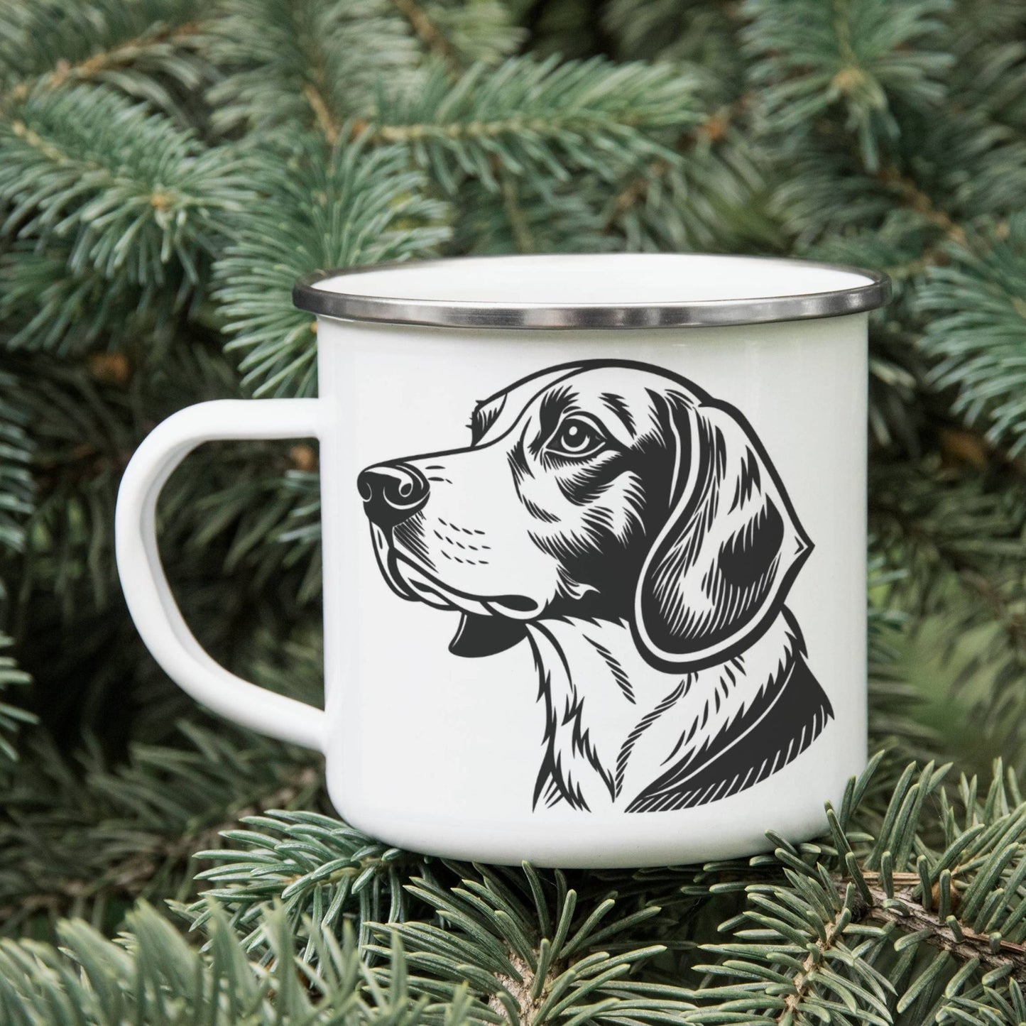 Jaktkrus No12 viser en beagle – en favoritt blant småviltjegere.