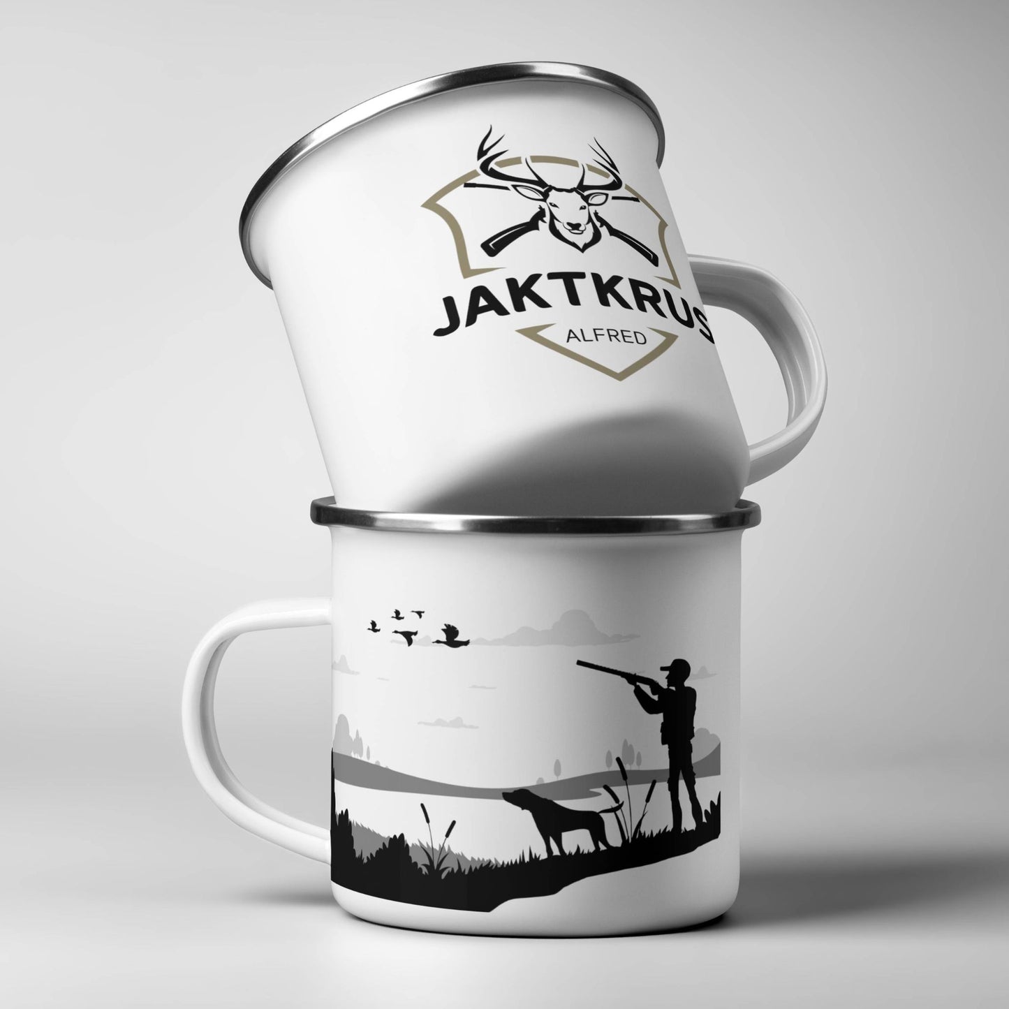 Jaktkrus No3 er inspirert av fuglejakt, og kan tilpasses med ditt personlige navn.