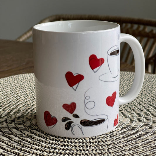 Dette sjarmerende Jeg vil være din kaffedate-kruset er perfekt for romantiske kaffestunder med en spesiell person.