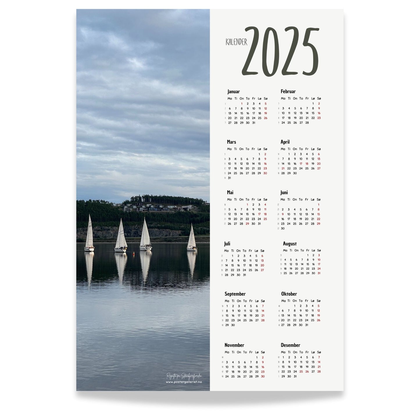 Planlegg året med stil med Kalender 2025! Kalenderen er både funksjonell og dekorativ, og passer perfekt på veggen.