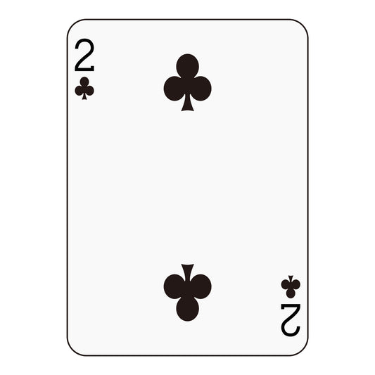 KORTSTOKK Kløver 2 Plakat – moderne spillekortmotiv som veggkunst