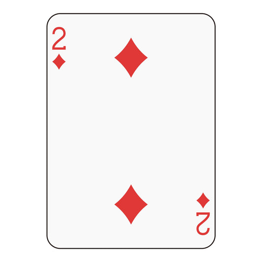 KORTSTOKK Ruter 2 Plakat – grafisk spillekort som kunstplakat