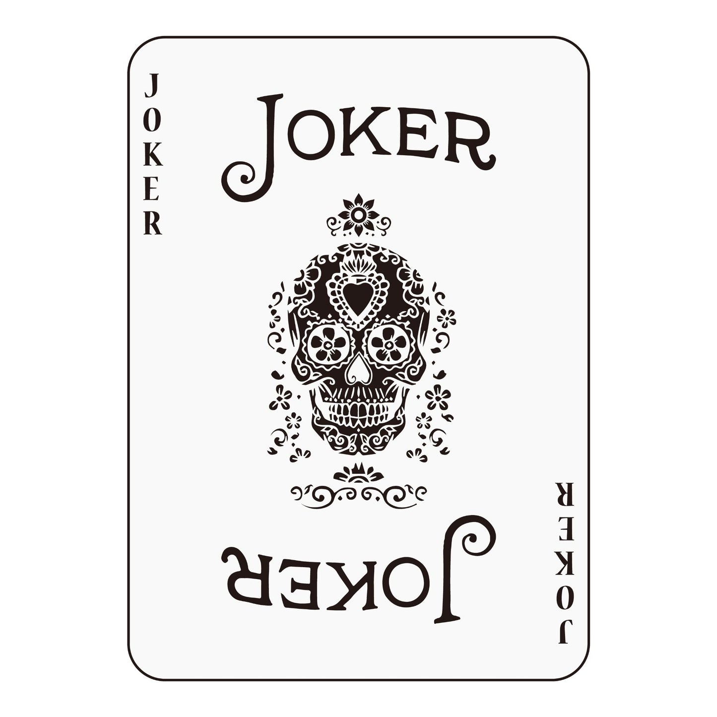 KORTSTOKK Joker Sort Plakat – mystisk jokermotiv som grafisk kunst