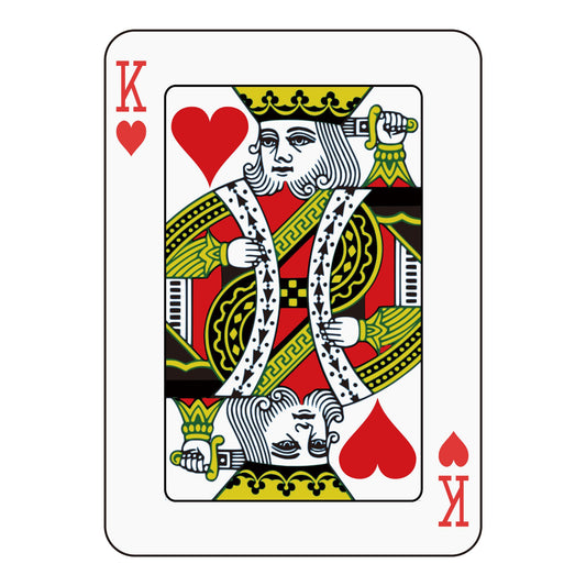 KORTSTOKK Hjerter Konge Plakat – grafisk spillekortmotiv som veggkunst