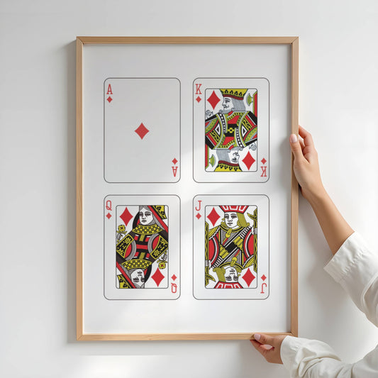 KORTSTOKK Ruter Kollasj Plakat på vegg – moderne interiørplakat