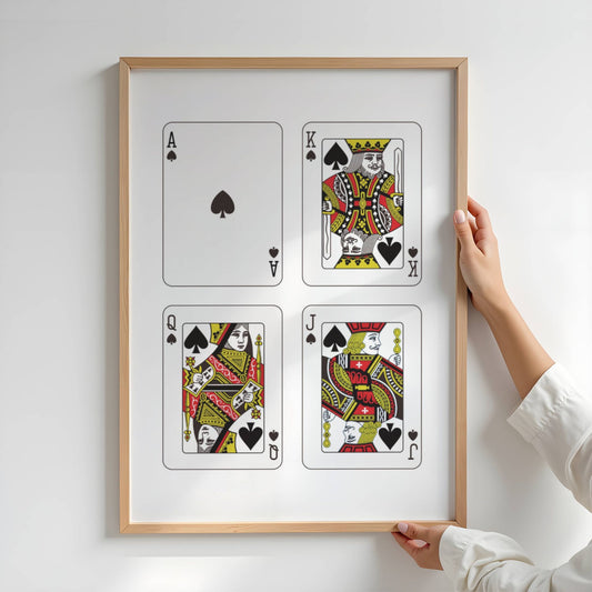 KORTSTOKK Spar Kollasj Plakat på vegg – moderne plakat i ramme