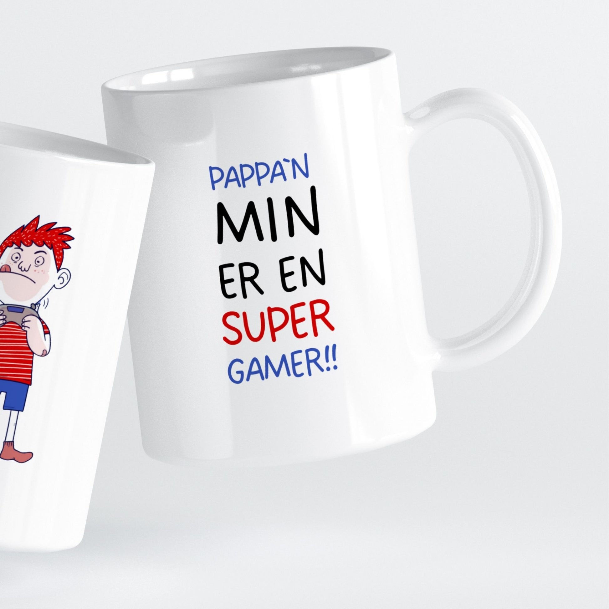 Et sprekt krus med humor og energi for pappaen som elsker å spille.
Perfekt som bursdagsgave eller en liten hilsen som sier “du er best”.