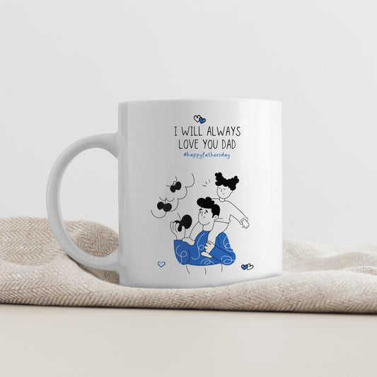 Et krus som minner om den støttende hånden – alltid der.
Det enkle designet fremhever budskapet: kjærlighet varer livet ut.