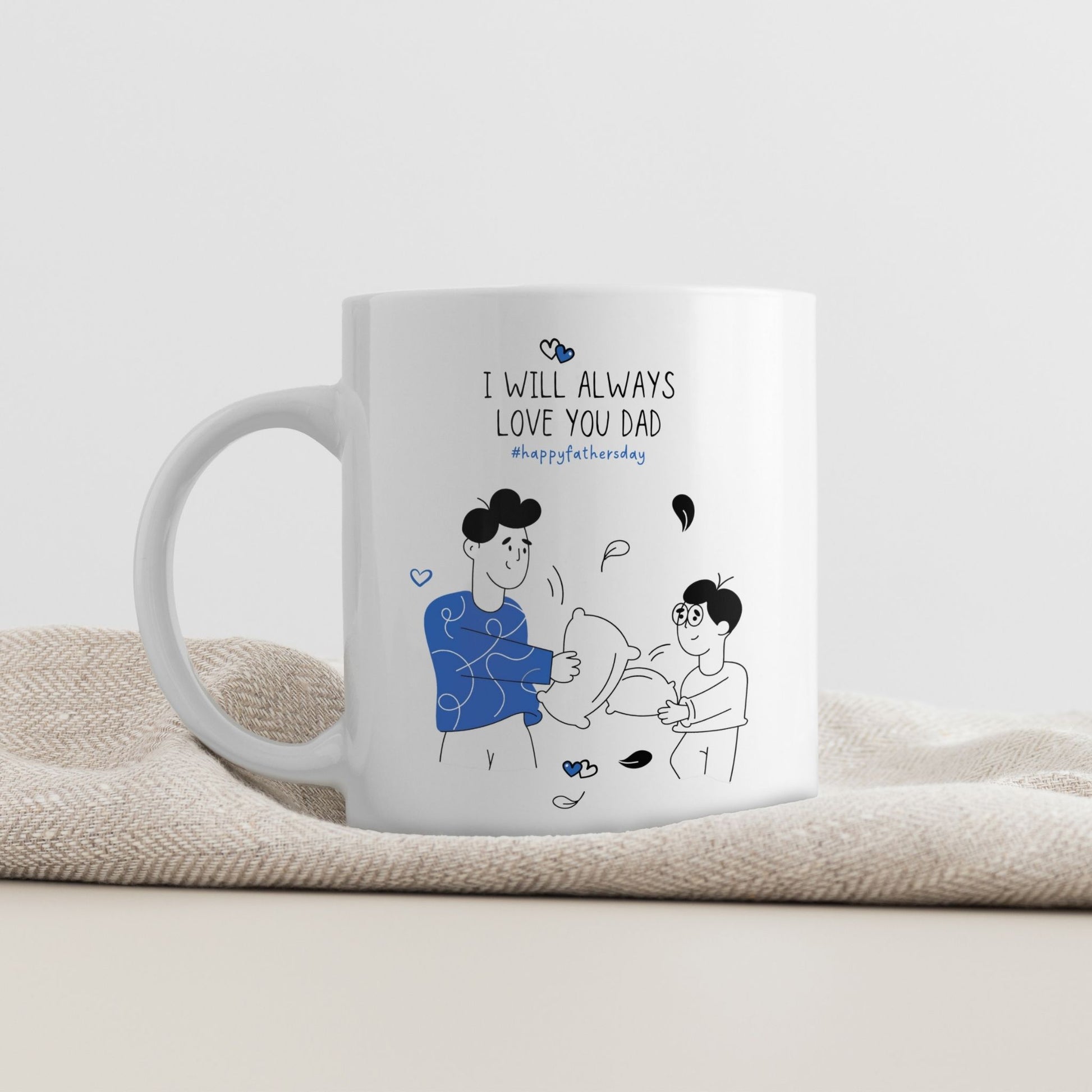 Et moderne og varmt uttrykk som viser styrke i kjærlighet.
Perfekt gave til pappa – for å si takk for både støtte og smil.