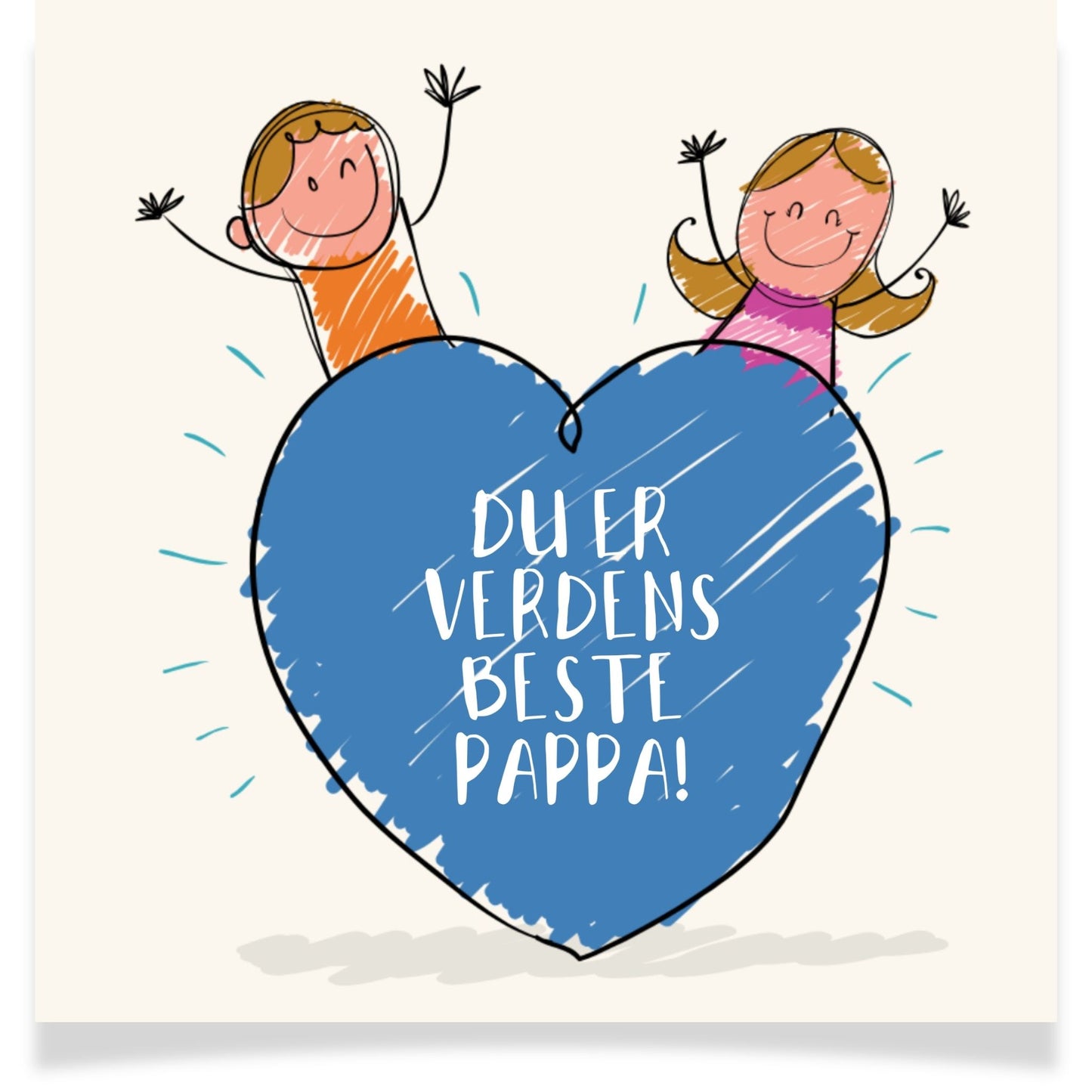 Et varmt og lekent kort som sier alt på én gang – du er verdens beste pappa!