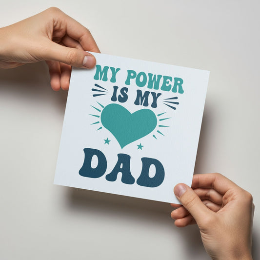 Et tøft og moderne kort for den superpappaen som inspirerer og støtter.