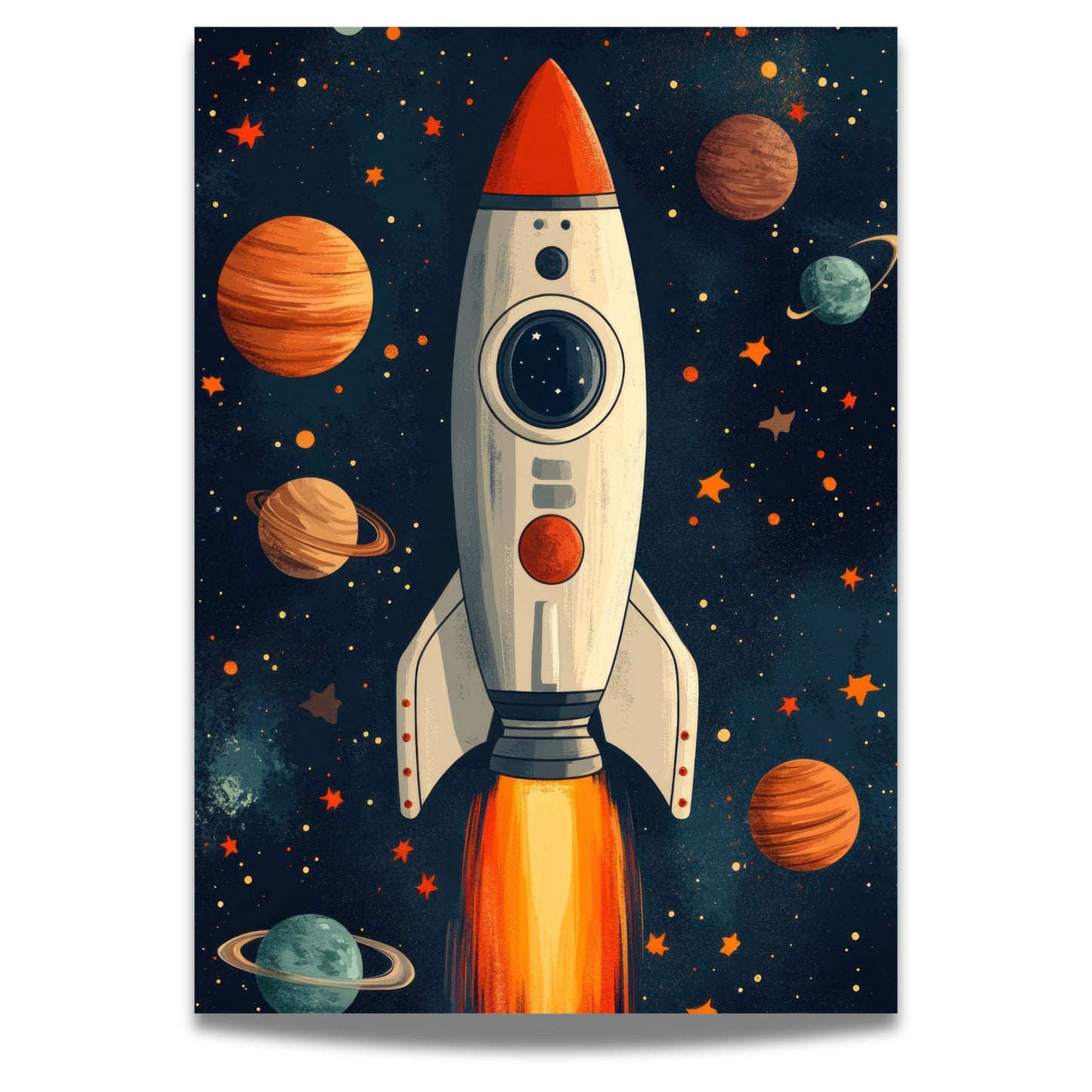 KOSMISK RAKETT No2 - PLAKAT OG LERRET