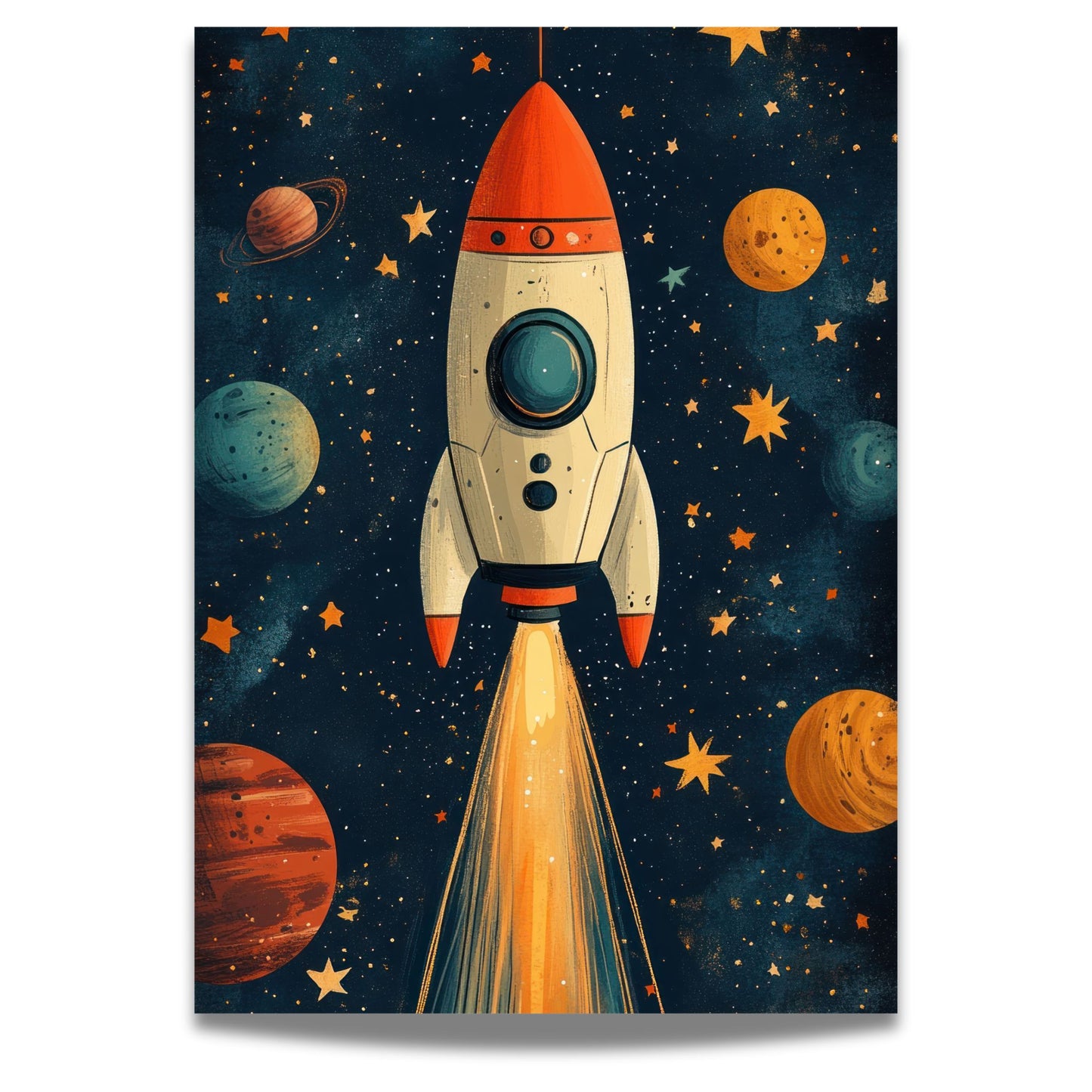 KOSMISK RAKETT No3 - PLAKAT OG LERRET