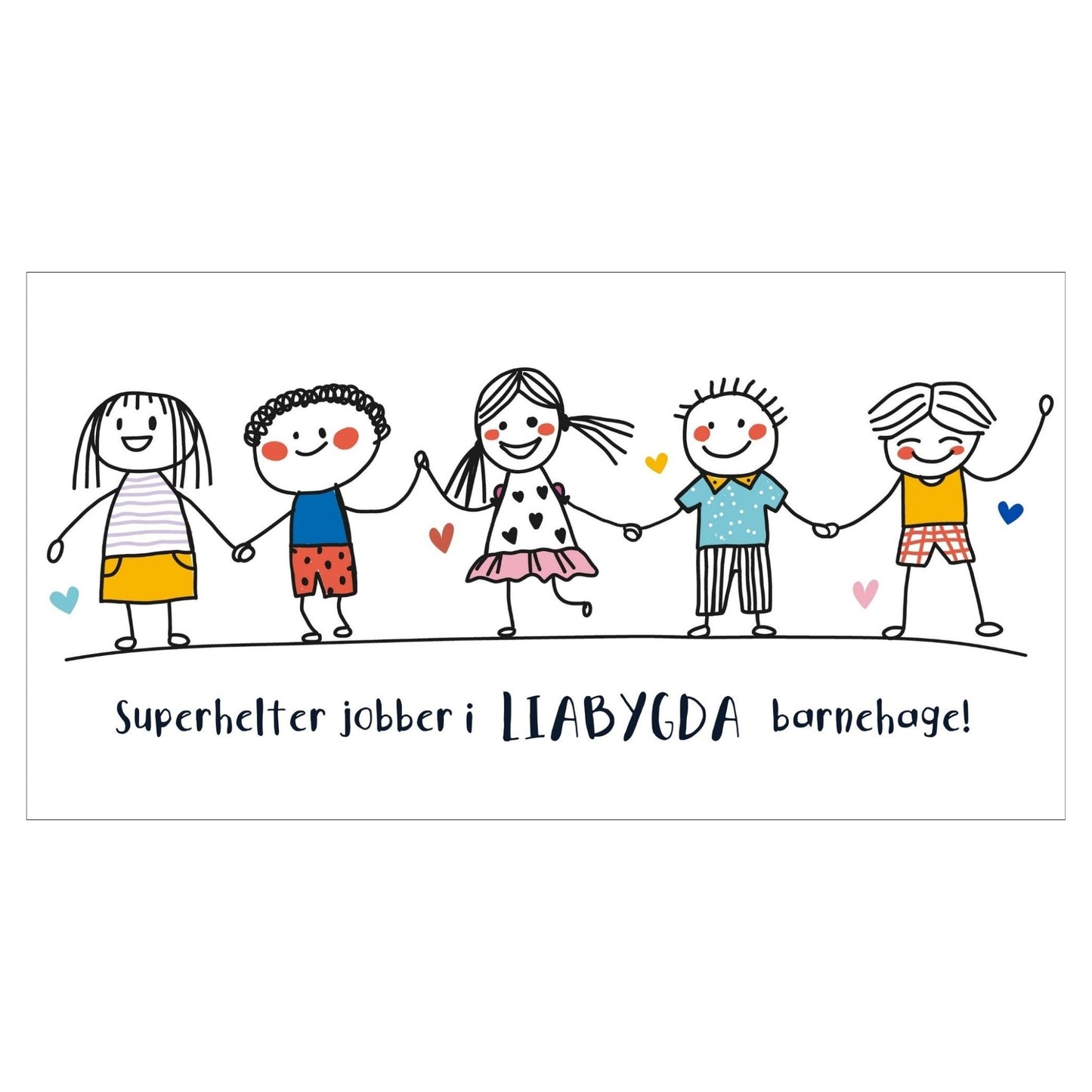 Krus i keramikk med budskapet "Superhelter jobber på ......!"