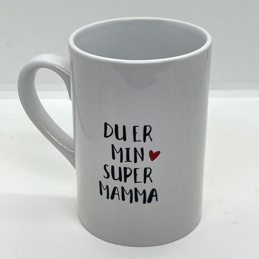 "Du er min supermamma" Krus i Keramikk – En Hjertevarm Hyllest til Mamma!