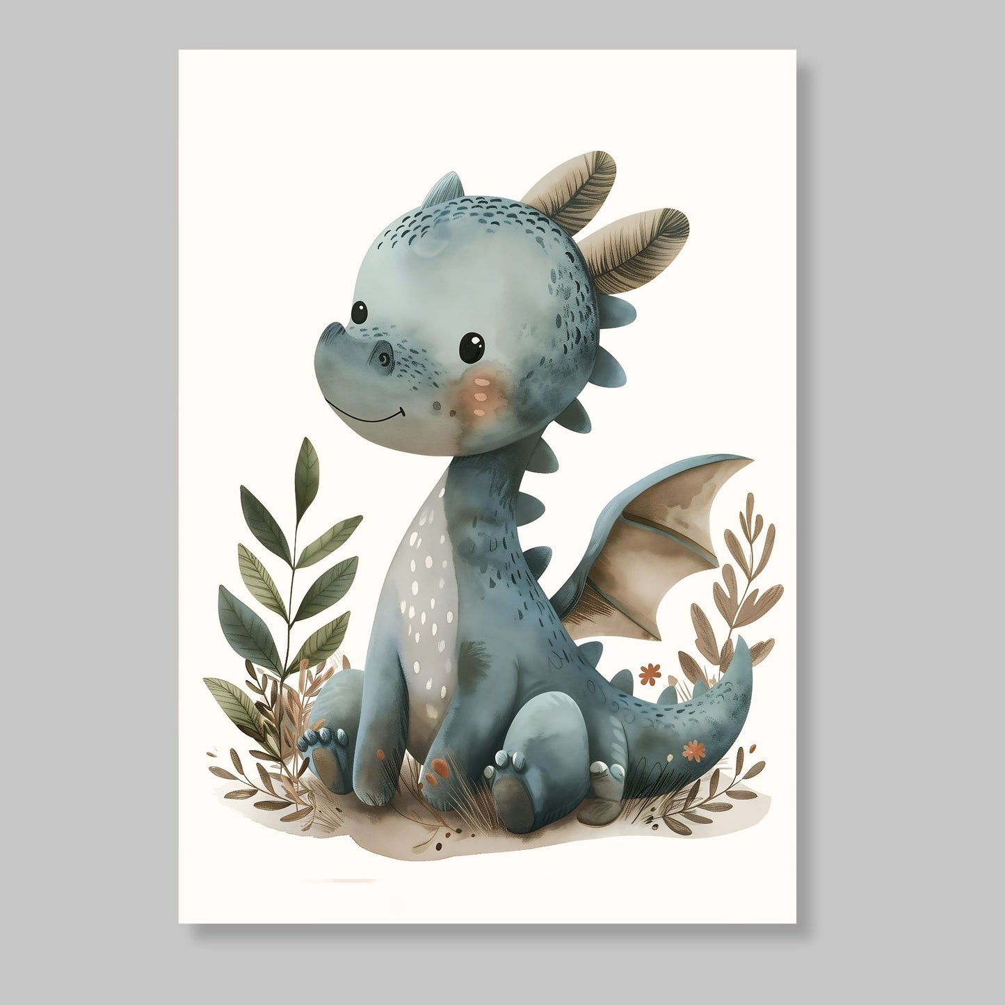 Lille Drage - grafisk illustrasjon. Illustrasjonsbilde viser motiv på lerret.