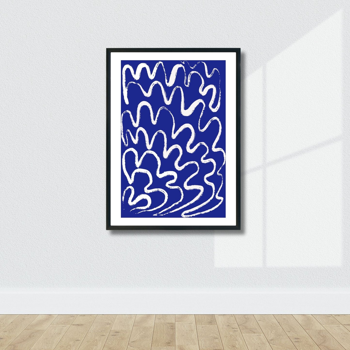 Modern Art - plakat i grafisk design i sort abstrakt mønster. Illustrasjonsbilde av plakat i sort ramme.