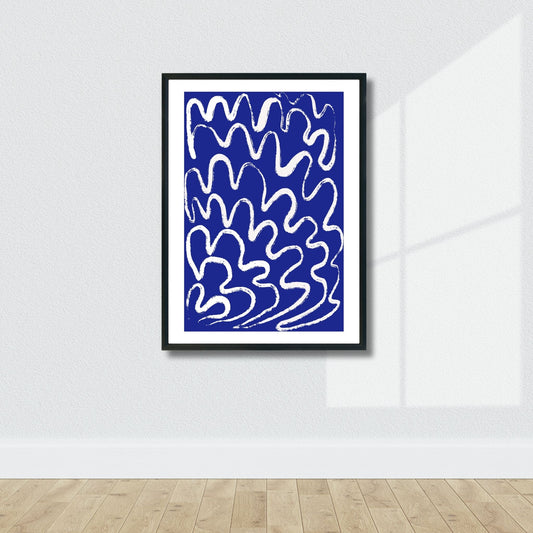 Modern Art - plakat i grafisk design i sort abstrakt mønster. Illustrasjonsbilde av plakat i sort ramme.