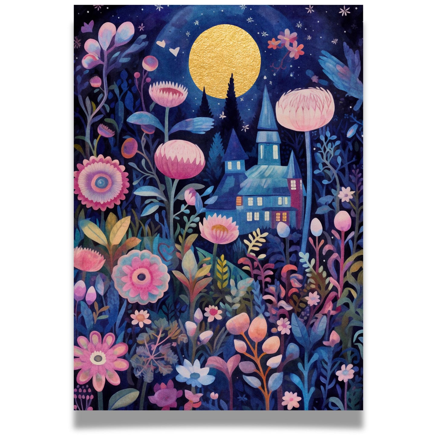 Denne kortserien består av 10 unike motiver med illustrasjoner som er inspirert av fantasihager, eventyrslott og blomster i fullt flor – enten badet i sollys eller innhyllet i nattens mystikk.