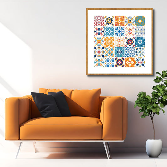 VINTAGE MØNSTER - PLAKAT OG LERRET