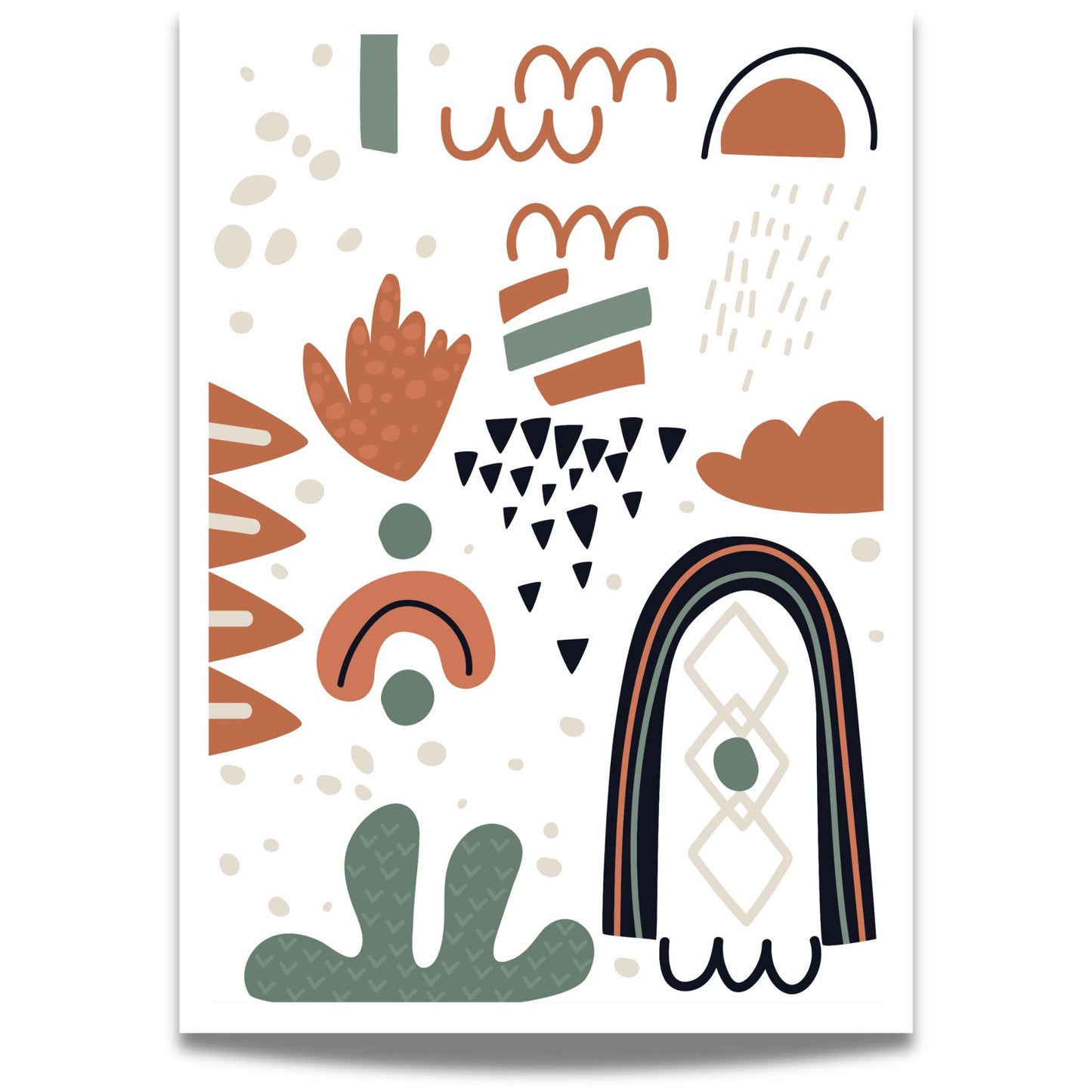 Nordic Abstractions No3 – grafisk plakat fremhever lyshet og lek med former.