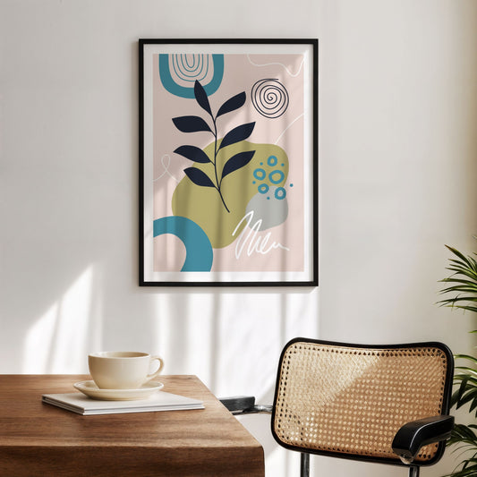 Nordisk Abstraksjon – Botanisk Harmoni Plakat