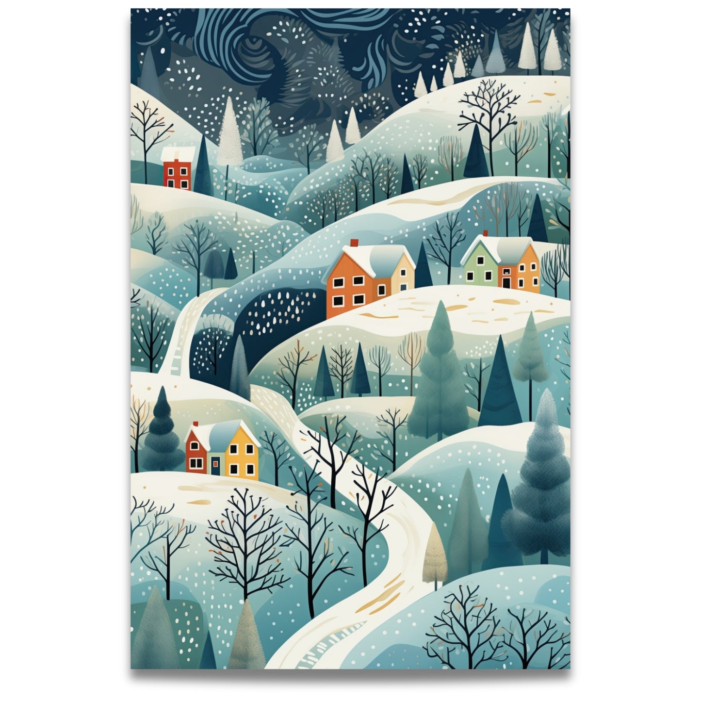 Send varme julehilsener med kunstneriske julekort hentet fra Postergalleriets mest populære vinterkolleksjoner – Nordic Noël Collection og Nostalgic Christmas Collection.