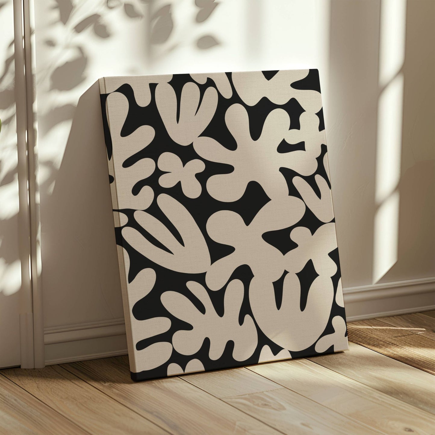 Organic Flow er en stilren og moderne plakat og lerret inspirert av den ikoniske Henri Matisse-stilen. Illustrasjon viser motivet på lerret.