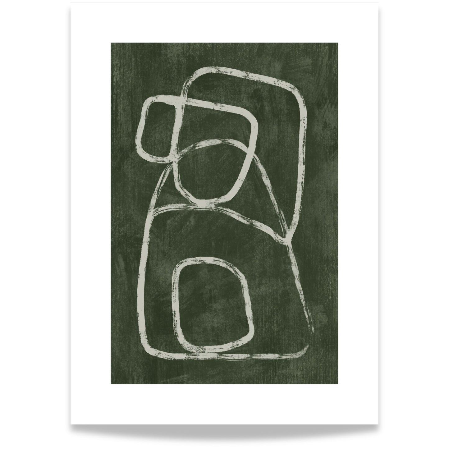 "Organisk Linjeflyt" er en sofistikert plakatserie som kombinerer abstrakt kunst med en minimalistisk tilnærming.