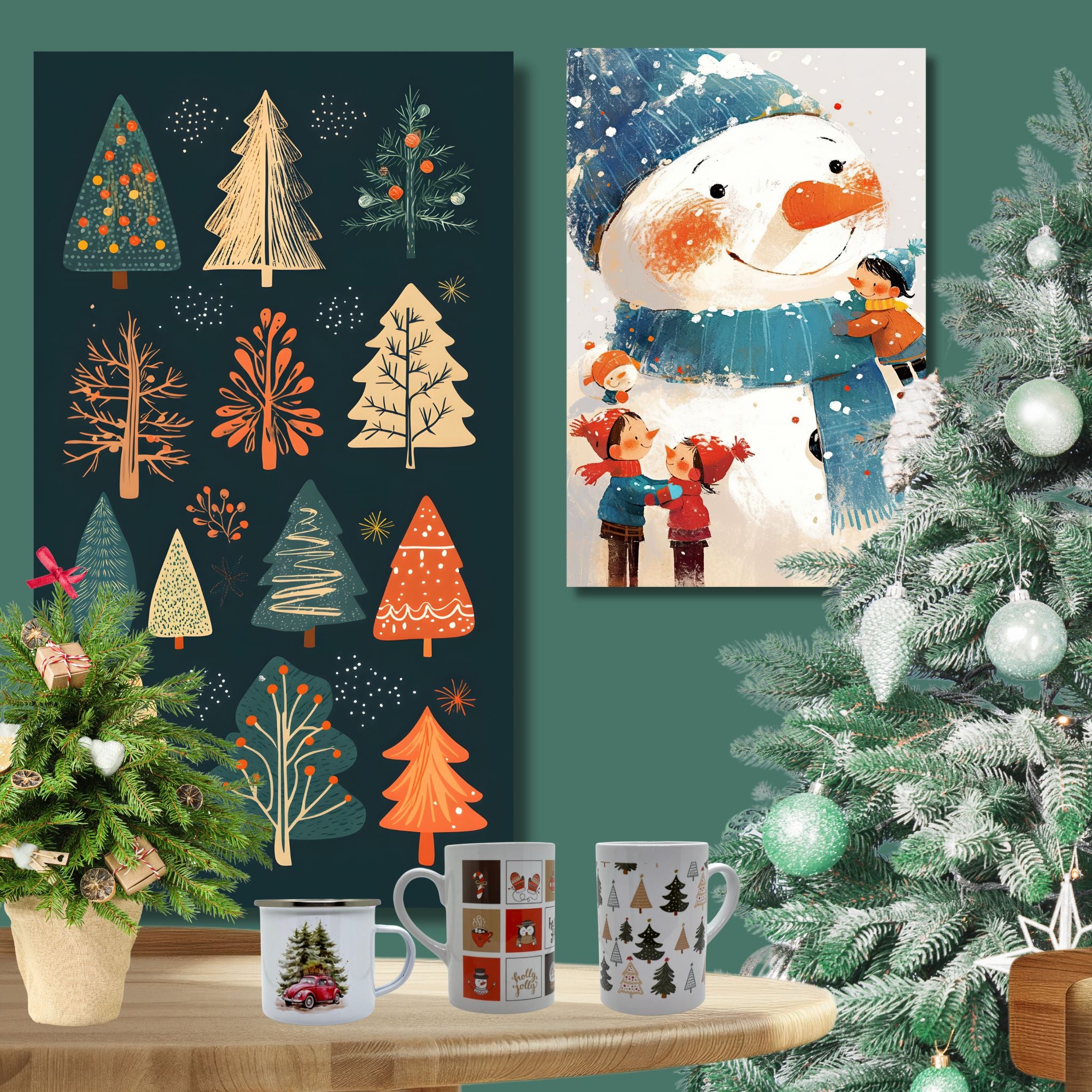 Postergalleriet Julebutikk. Juleplakater, Julekort, julekrus og julemerker.