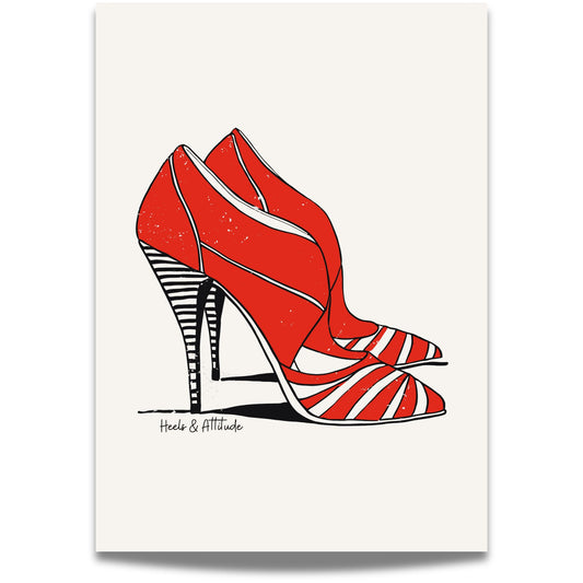 Retro rødt med høy stil er en plakat for deg som elsker 60-tallsinspirert design.