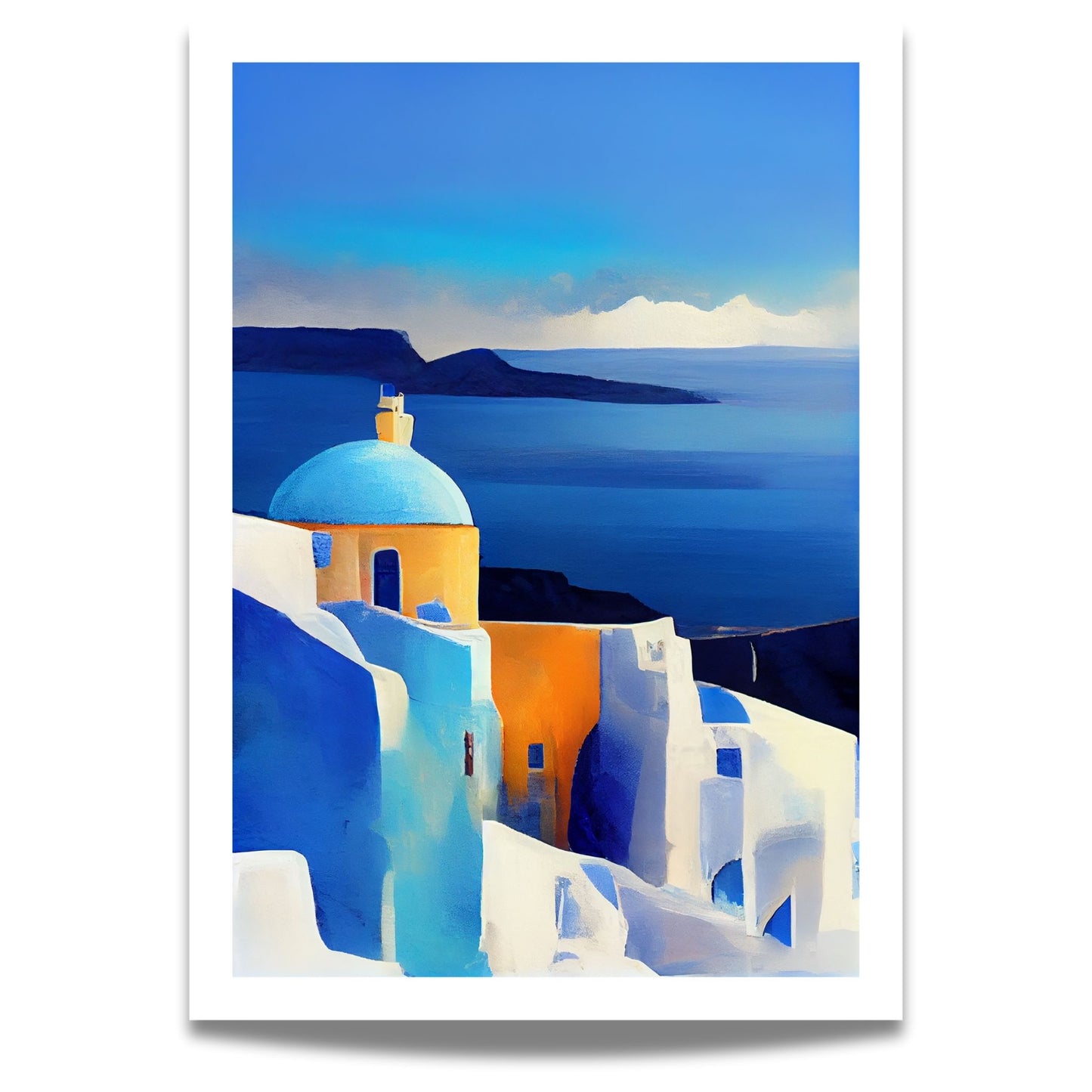 La deg forføre av Santorinis magiske skjønnhet med vår fantastiske kolleksjon av grafiske plakater og lerret.