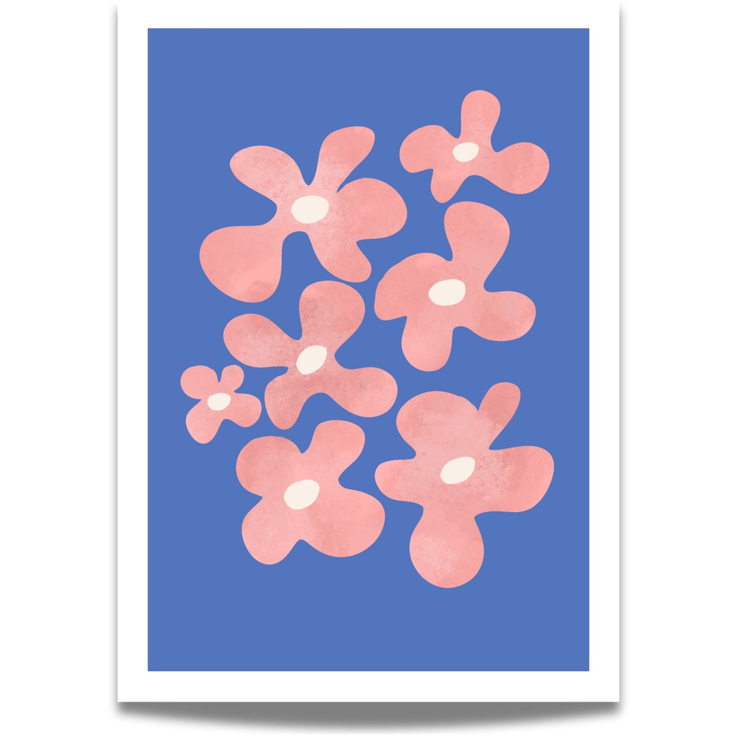 Soft Bloom – en moderne og minimalistisk kunstplakat og lerretstrykk med lekne former og myke pastellfarger.