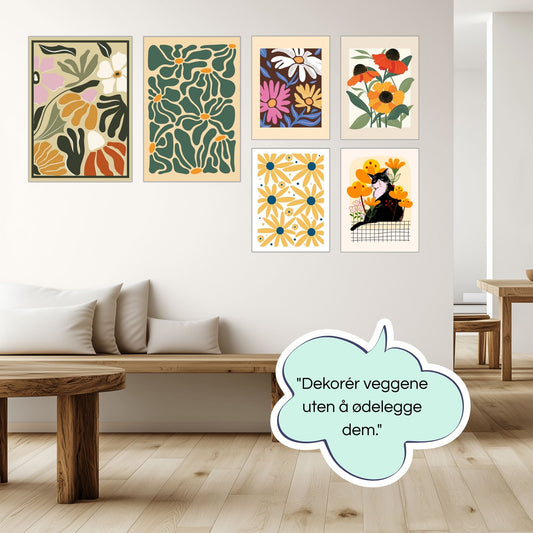 Dekorer veggene uten å ødelegge dem