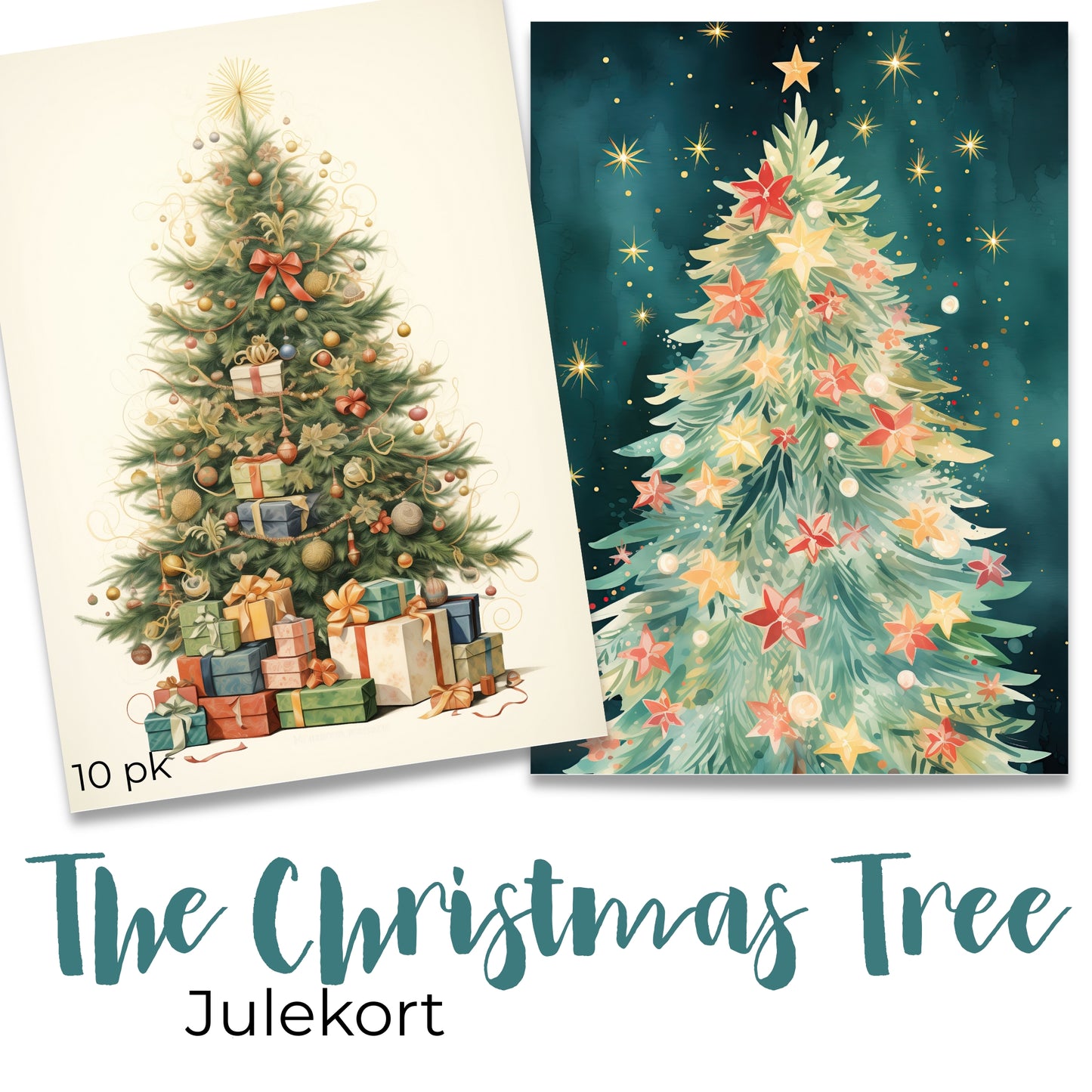 Gi julehilsenen et kunstnerisk preg med The Christmas Tree Collection – Julekortsett