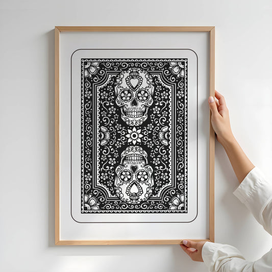 KORTSTOKK Bakside Sort Plakat på vegg – stilren moderne plakat