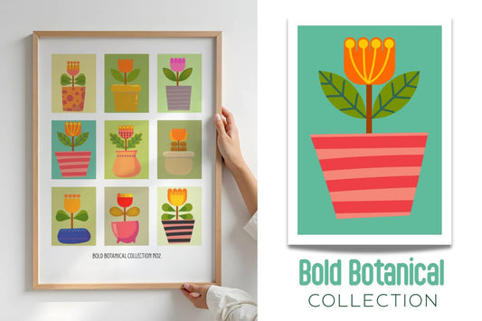 La veggene blomstre! Med vår plakatserie Bold Botanical Collection