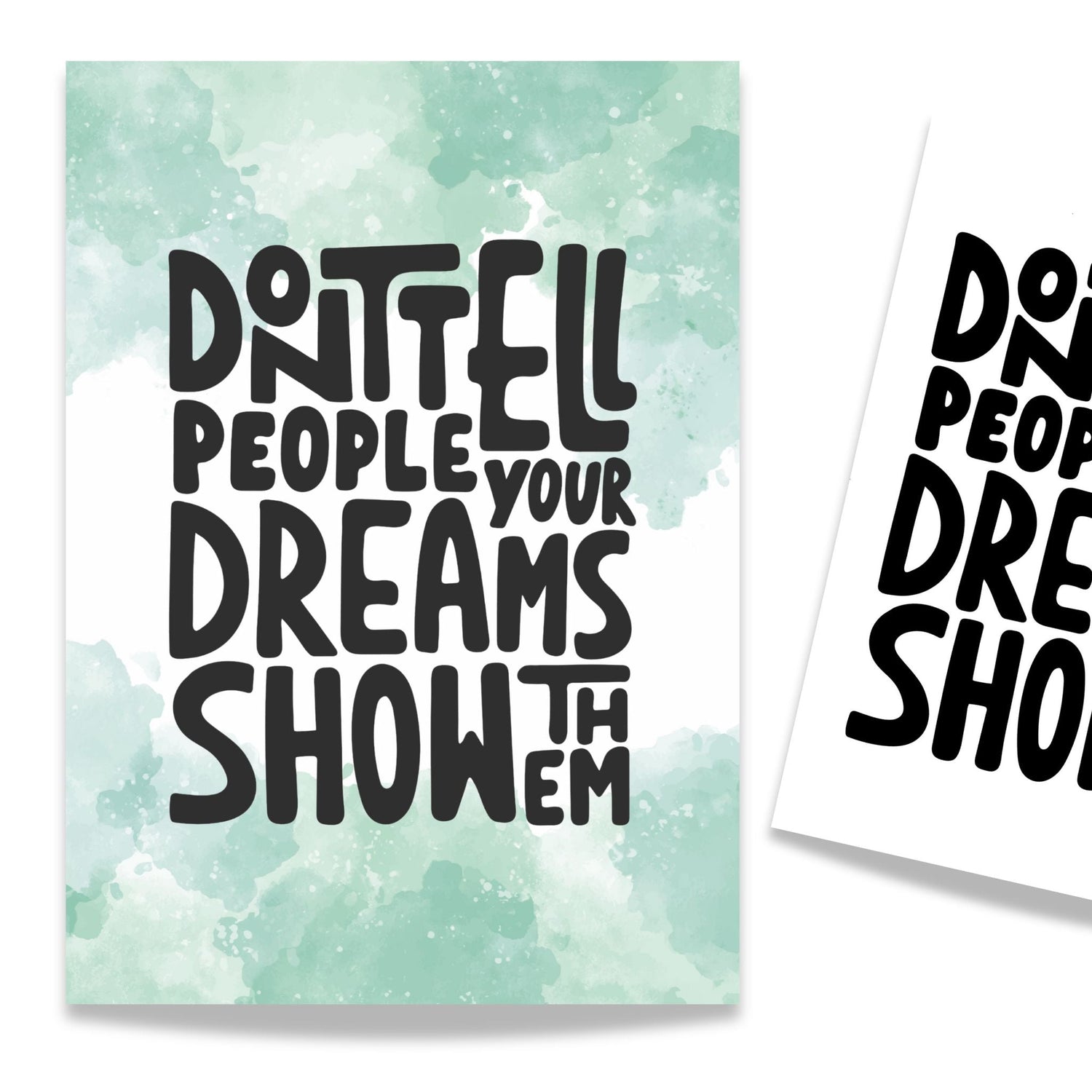 Motiverende typografi – typografiske plakater med inspirerende sitater i moderne stil